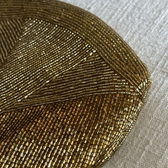 Vintage Warren Reed gold beaded clutch - Picture 3 of 9